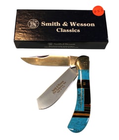 Smith & Wesson knife limited edition 712 saddle horn turquoise 123/1000 in box