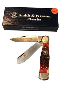 Smith & Wesson knife limited edition 240/500  #1301 red crater coke bottle in box