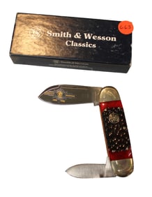 Smith & Wesson knife #308 sun fish 115 limited edition red police in box