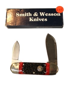 Smith & Wesson knife #309P red sun fish in box