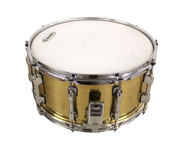 Premier snare double head gold and chrome snare drum. 16x8