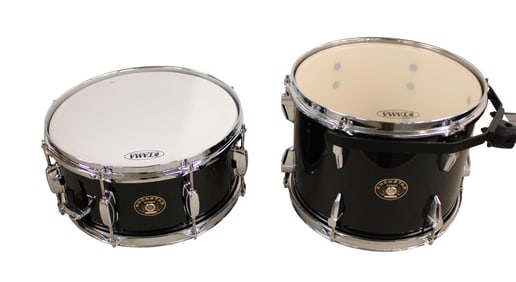 2 Tama Rock Stars double head black and chrome snare drums RS136BK #0444 - like new condition. 15x7