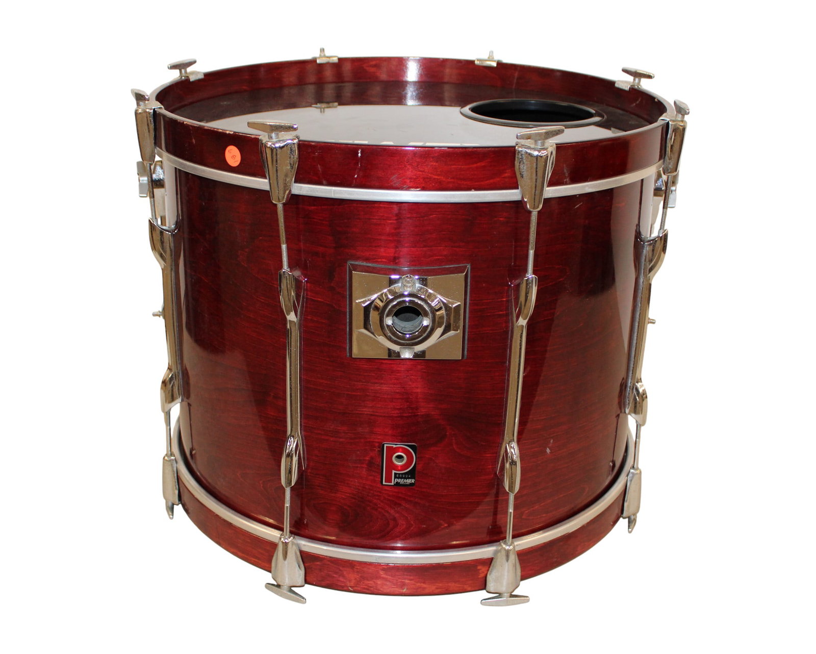 Premier England cherry bass drum #68904. 24" dia x 19" (1 of 3)