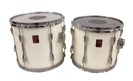 2 Premier pearl white drums #026118 #11332. 13x12 14x13