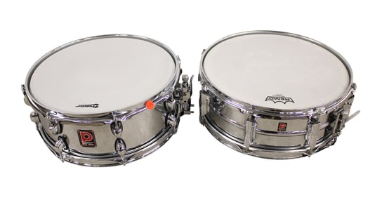2 Premier double head steel shell drums. 15x6 each
