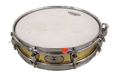 Pearl Piccolo brass shell double head drum. 14x4