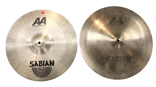 2 Sabian 18" cymbals, AA medium crash and AA Chinese