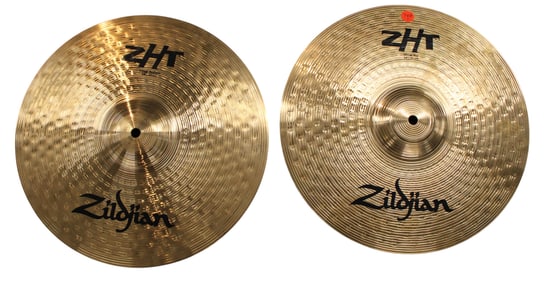 2 Zildjian 14" cymbals, ZHT Hi Hat Top and Hi Hat Bottom