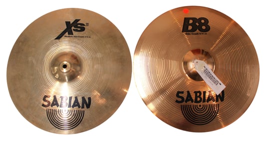 2 Sabian 16" cymbals: B7 Thin Crash and XS medium thin crash