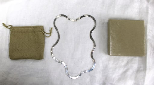 20" sterling silver 5mm herringbone necklace, 13.53g