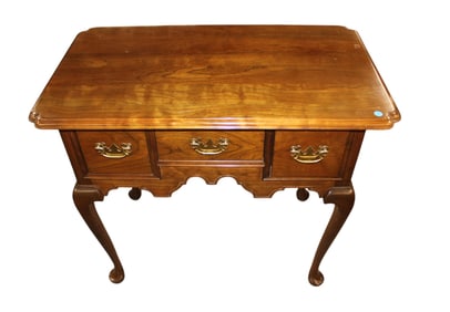 Stickley solid cherry queen anne low boy chest