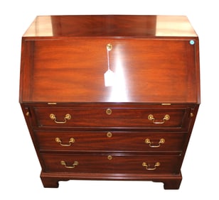 Henkel Harris solid mahogany slant front writing desk