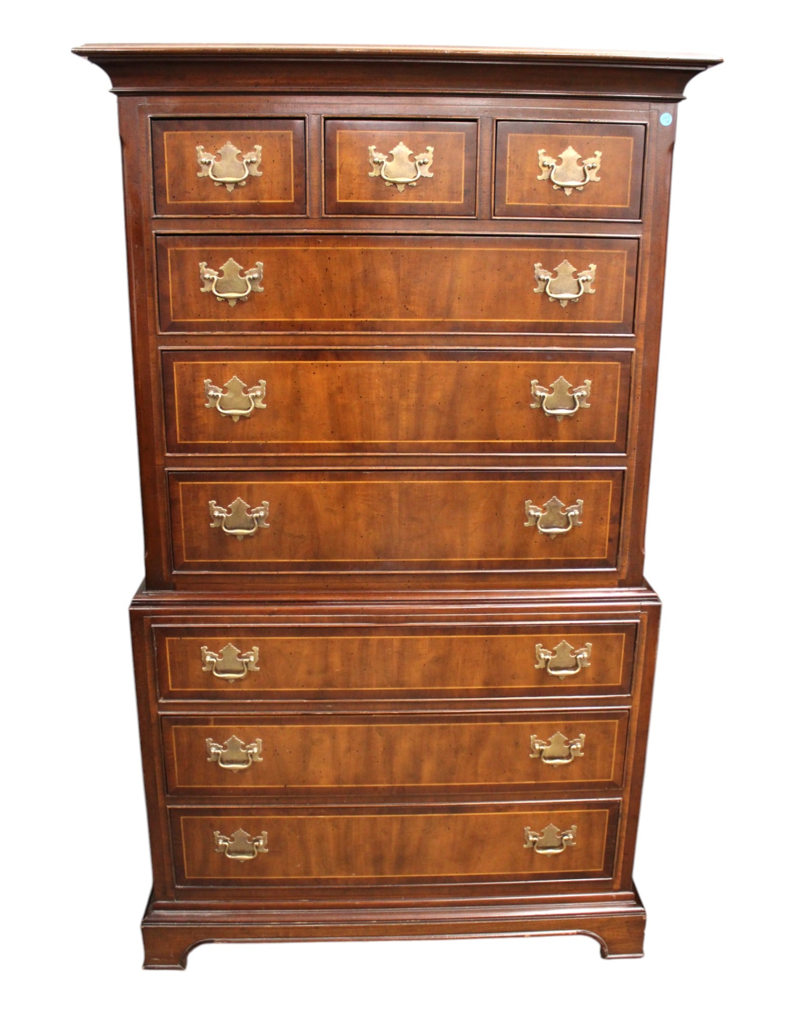 Drexel Wallace Nutting 9 drawer chest on chest (1 of 7)