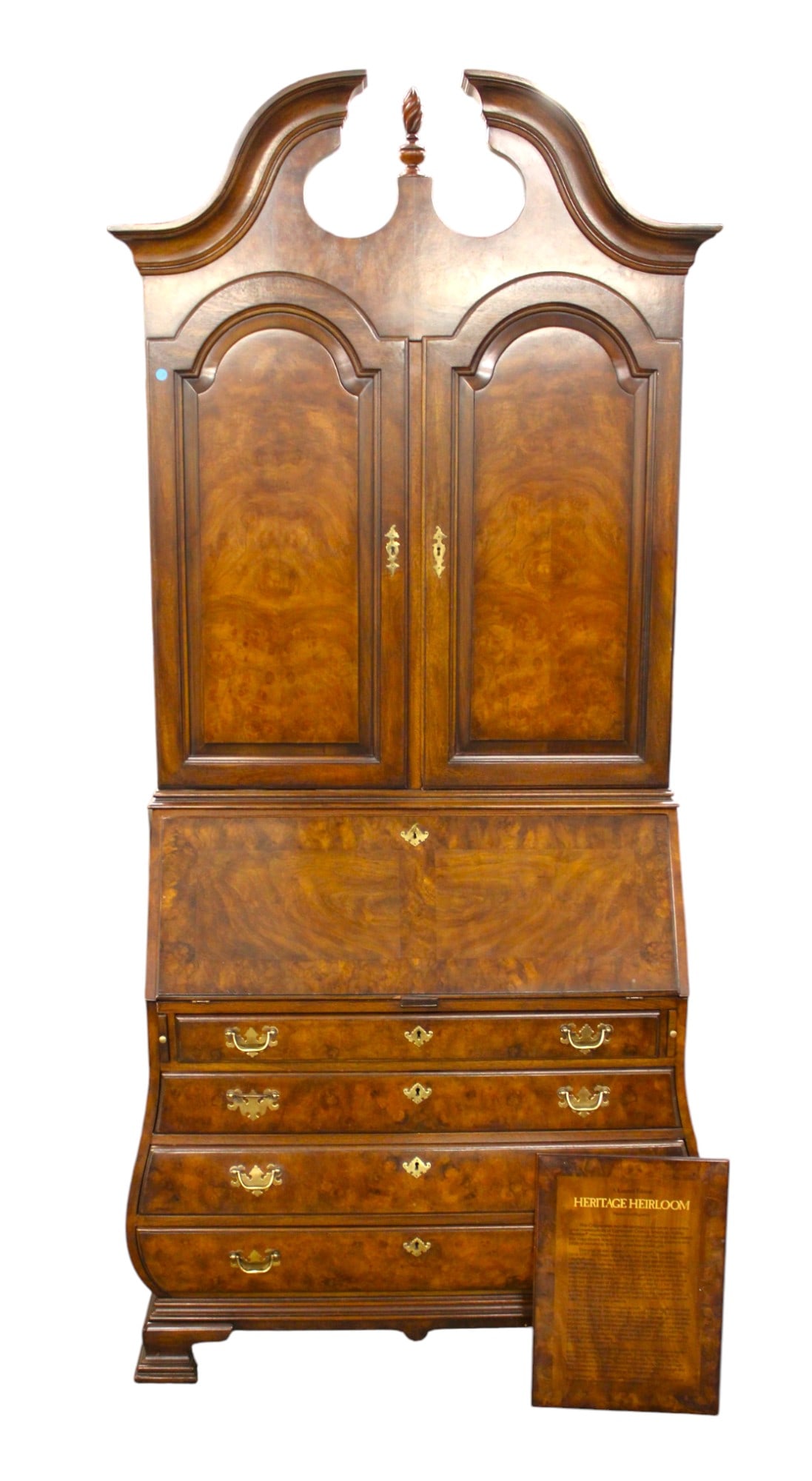 Heritage Heirloom burl walnut secretary desk (1 of 16)