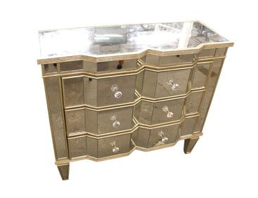 Accent chest mirrored hollywood style Marquis