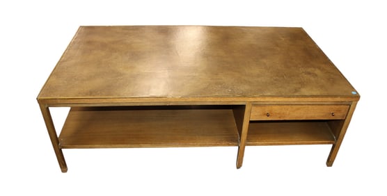 Paul Macobb leather top coffee table Calvin Irwin Coll. Grand Rapids