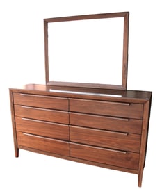 Mid century modern dresser and mirror