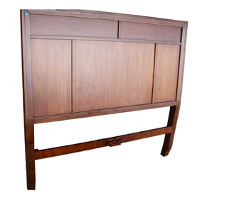 Mid century modern walnut queen size headboard