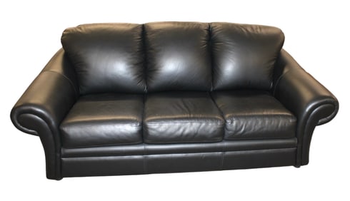Napoli sofa #6012 black leather sofa