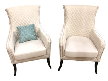 Pair contemporary decorator chairs