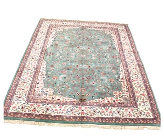 Hand stitched rug 165"l x 121"w