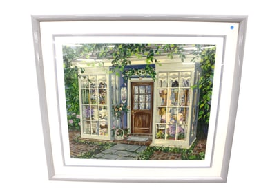 Mid Century sg. Rios Lilacs and Lace serigraph print with stamp 254/295