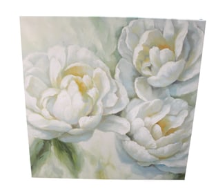 Contemporary still life of flower on canvas