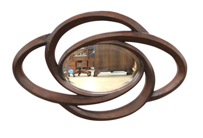 Modern design bevel glass decorator mirror. Hang either way
