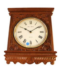 Contemporary oak frame Daniel Dakota quartz wall clock