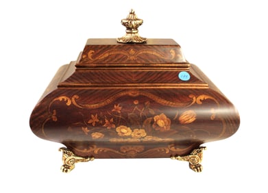 Italian style decorative lidded paw foot box