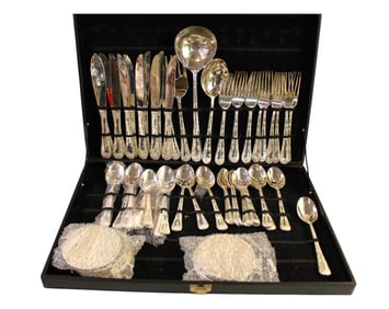 63 piece silverplate Rogers and Sons flatware