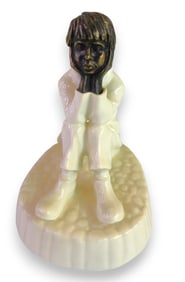 Minton Spell Bound porcelain figure with bronze head, face and hands