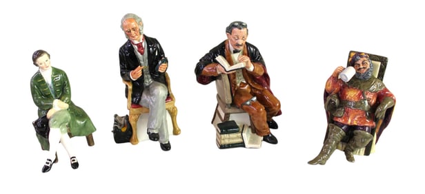 4 Royal Doulton figures, good condition
