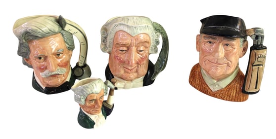4 Royal Doulton Toby mugs - 3 large
