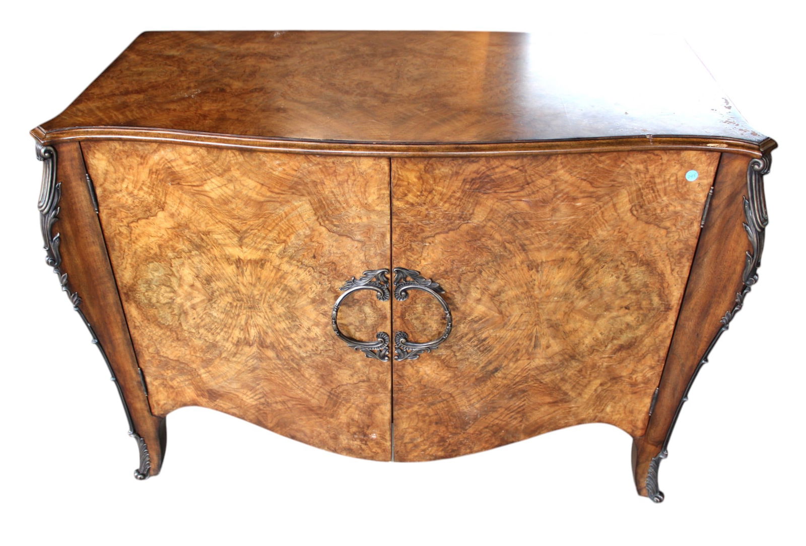 Burl walnut french empire cabinet tagged Maitland Smith (1 of 8)
