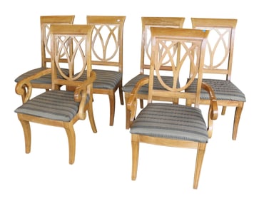 Set of 6 solid mahogany dining chairs