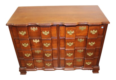 Vintage Permacraft solid mahogany double block front chest