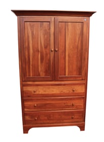 Quality solid cherry 3 drawer 2 door linen closet