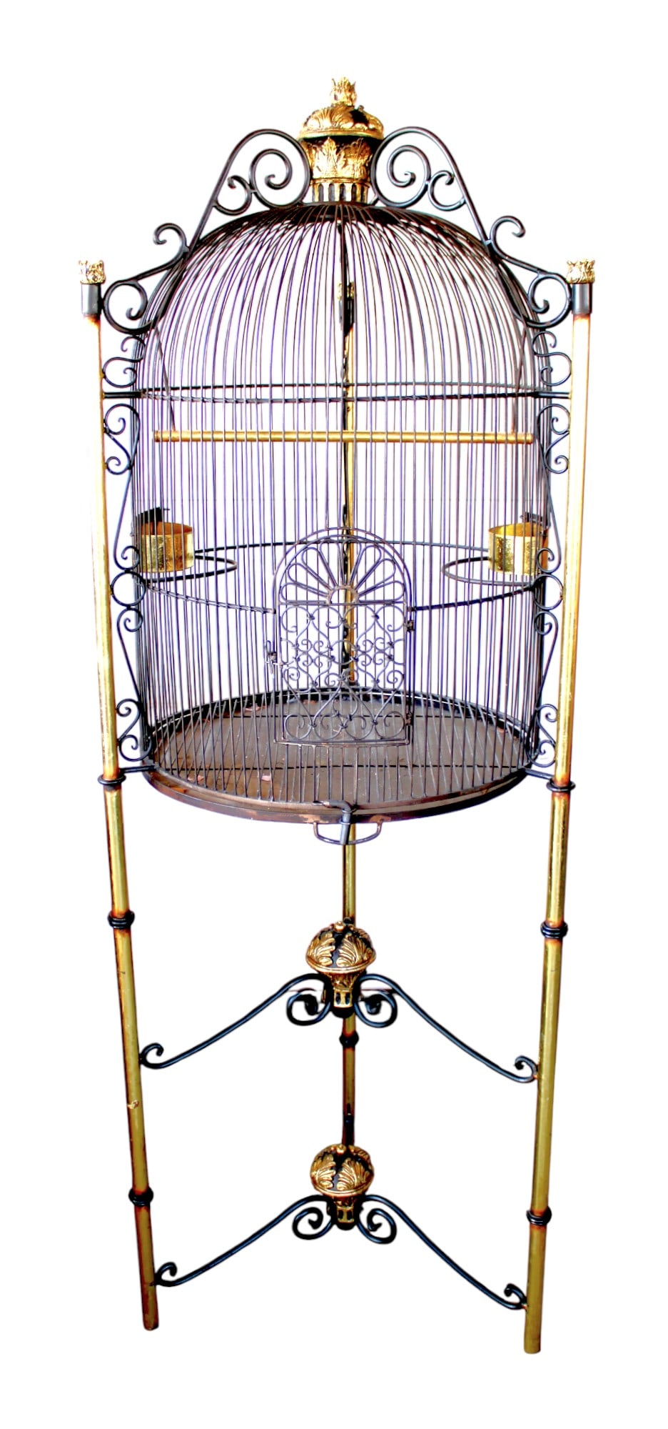 Vintage fancy italian style large 75" high bird cage (1 of 4)