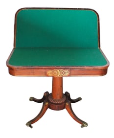 Nice antique french empire rosewood lift top game table