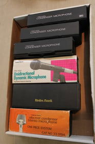 6 vintage microphones Realistics and RadioShack