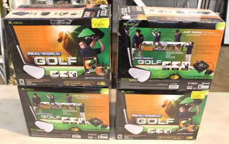 4 Xbox realworld golf just swing and play game trak game system