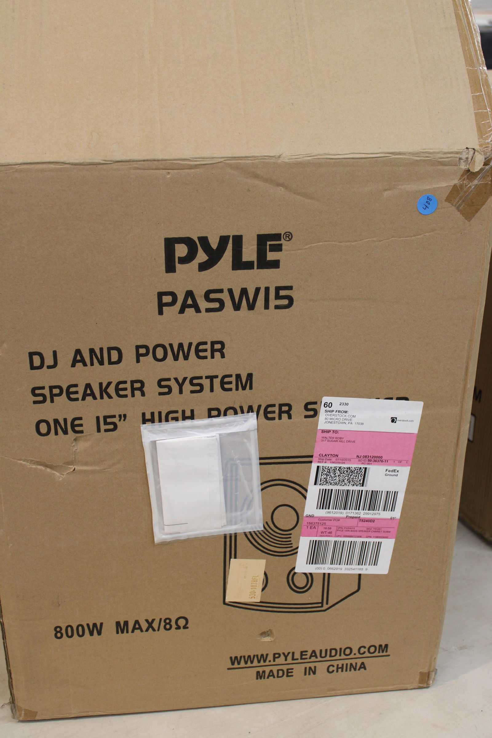 New Pyle PASWL5 DJ and Power Speaker System 15" (1 of 4)