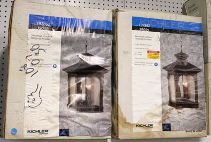 2 Kichler Savanah Outdoor Hanging Pendant Lights