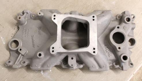 New small block Chevy Holly Street Dominator aluminum intake manifold.