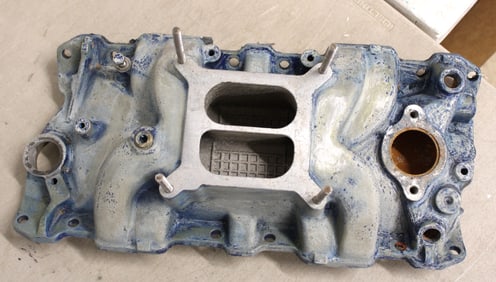 Used Aluminum intake manifold for a small block Chevy