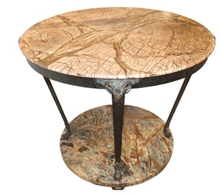 Theodore Alexander Bronze Marble Center Table