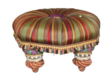 MacKenzie-Childs  Porcelain Leg Ottoman