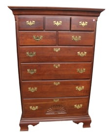 Kincaid Cherry Shell and Cedar Lined High Chest