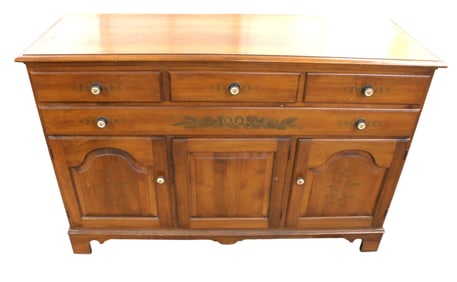 Hitchcock Solid Maple 4 Drawer 3 Door 4 Drawer Buffet